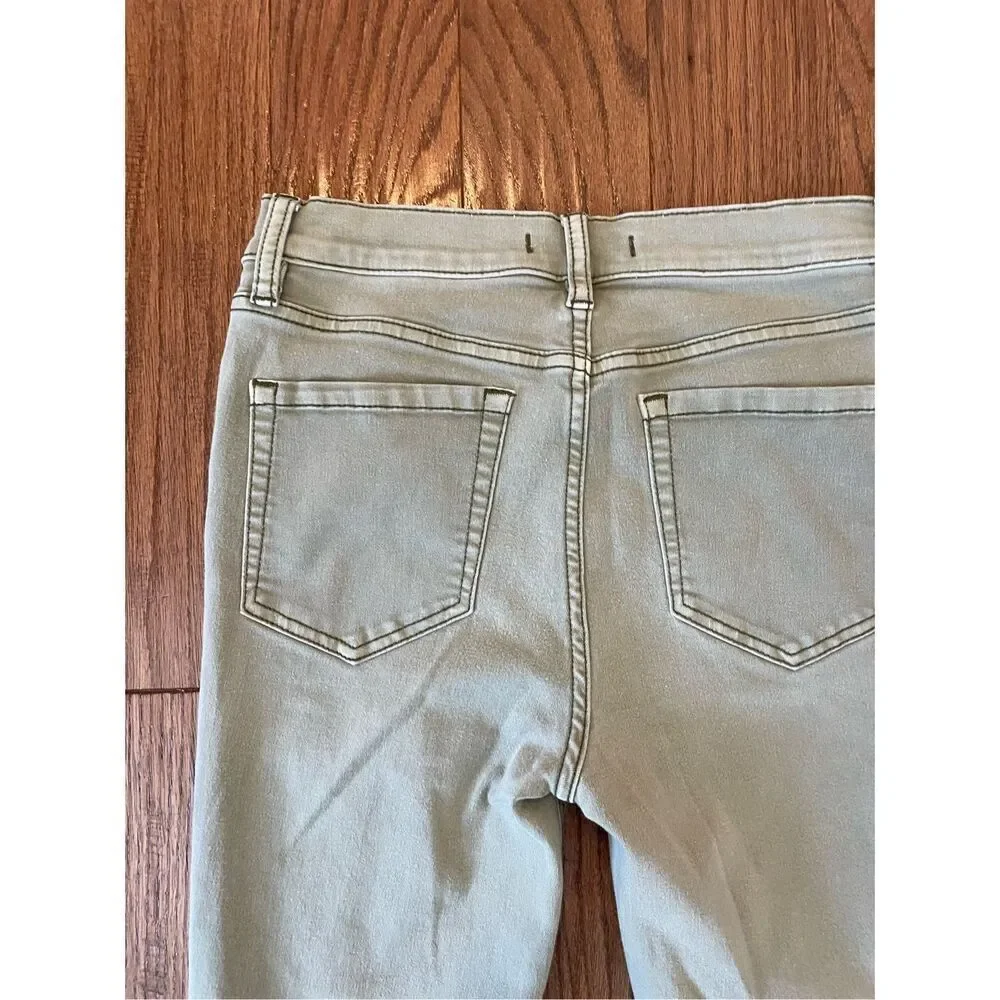 Free people green skinny jeans size 27